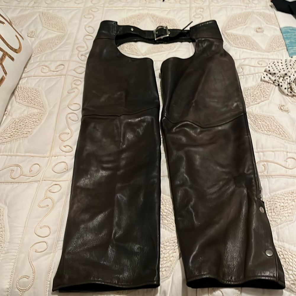 River Road Leather Riding Chaps
